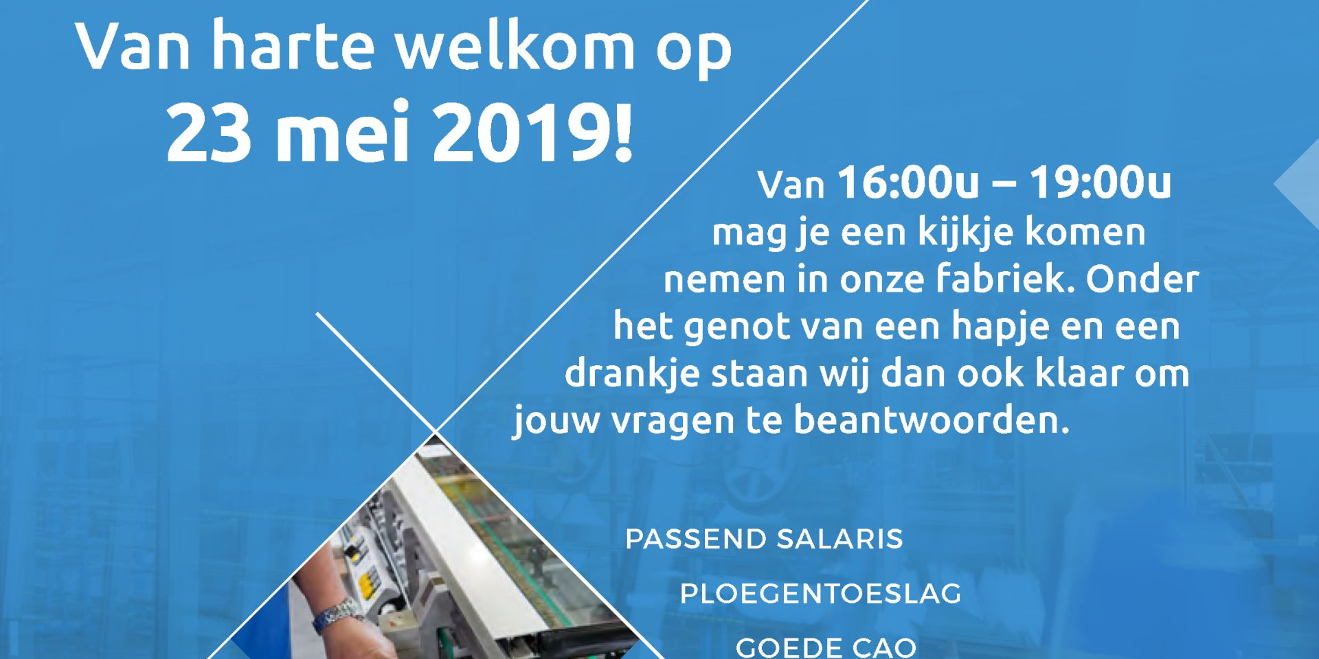 Van harte welkom 23 mei 2019!