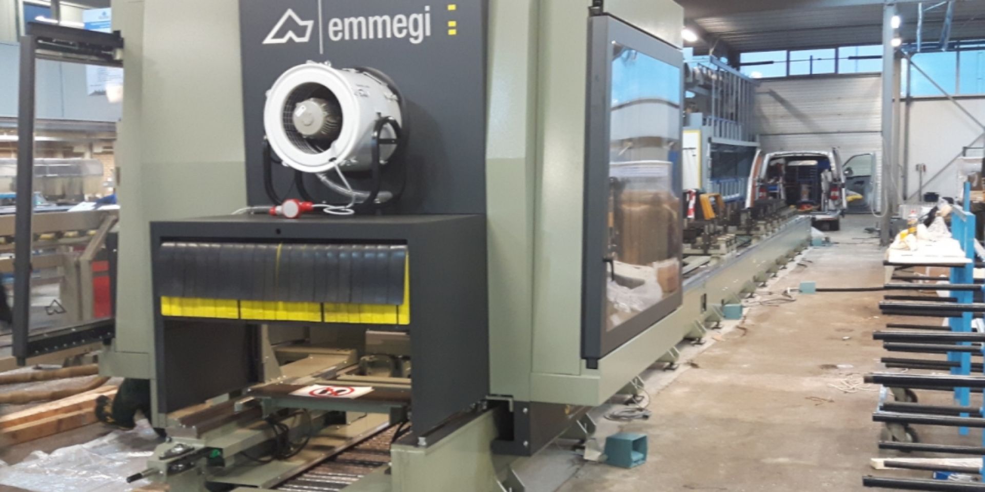Nieuw CNC bewerkingscentrum in opbouw